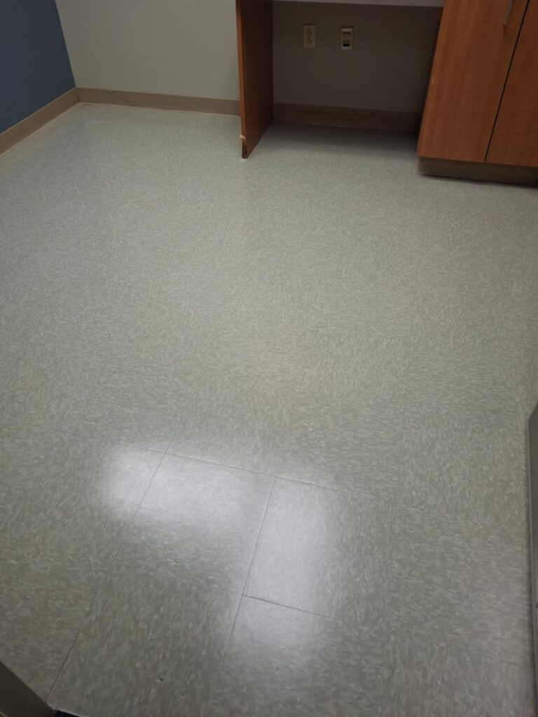 VCT floor — before and after — after